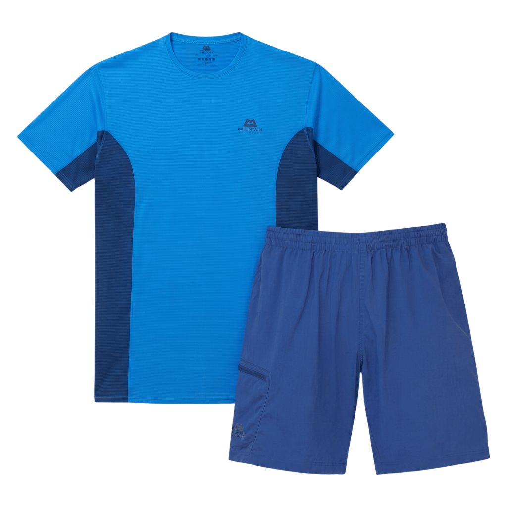 Mountain Equipment Men's 2 Piece Co Ord Set Blue/Admiral Blue T-Shirt & Shorts