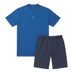 Mountain Equipment Men's 2 Piece Co Ord Set Blue T-Shirt & Shorts