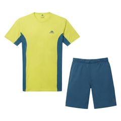 Mountain Equipment Men's 2 Piece Co Ord Set Vine Green/Maj Blue T-Shirt & Shorts