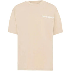 New Balance Junior's 2 Piece Co Ord Set Beige T-Shirt & Shorts