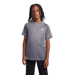 New Balance Junior's 2-Piece Co Ord Set Neptune Grey T-Shirt & Short