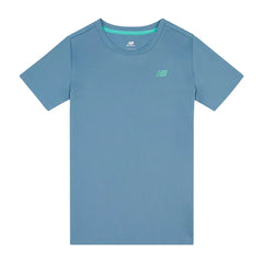 New Balance Junior's 2 Piece Co Ord Set Heron Blue T-Shirt & Shorts