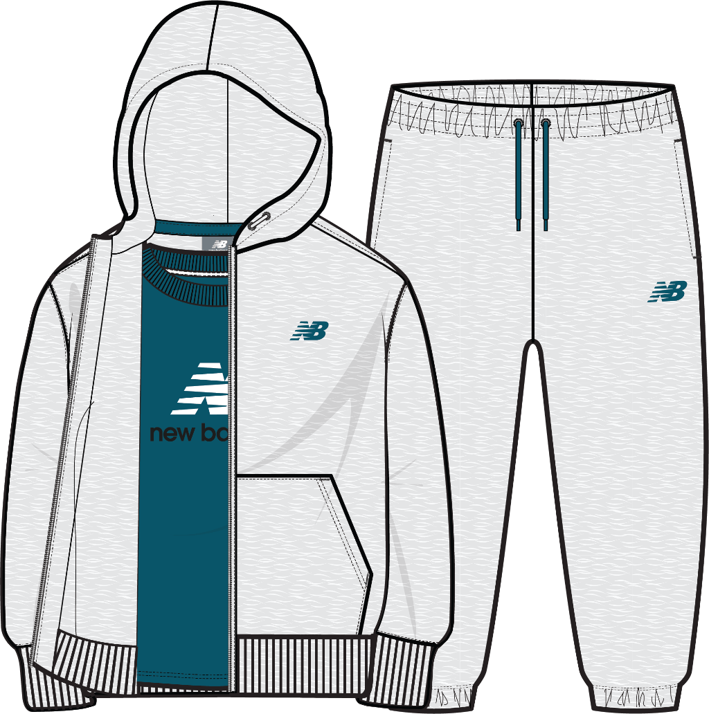 New Balance Full-Zip Tracksuit/T-Shirt Set Baby