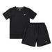 New Balance Junior's 2 Piece Co Ord Set Black T-Shirt & Shorts