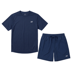 New Balance Men's 2 Piece Co Ord Set Navy T-Shirt & Shorts