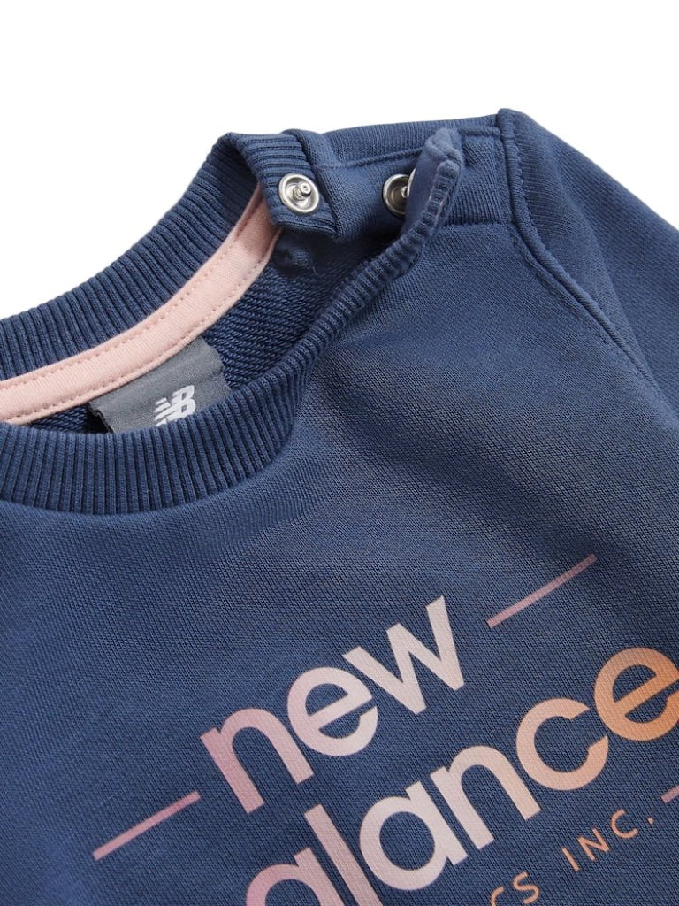 New Balance Sunrise Crest Graphic FT Crew Neck and Leggings Set Infant