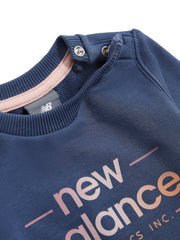 New Balance Sunrise Crest Graphic FT Crew Neck and Leggings Set Infant