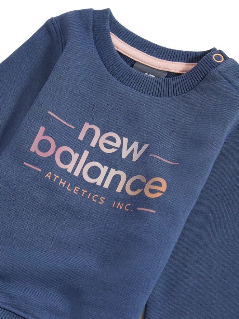 New Balance Sunrise Crest Graphic FT Crew Neck and Leggings Set Infant