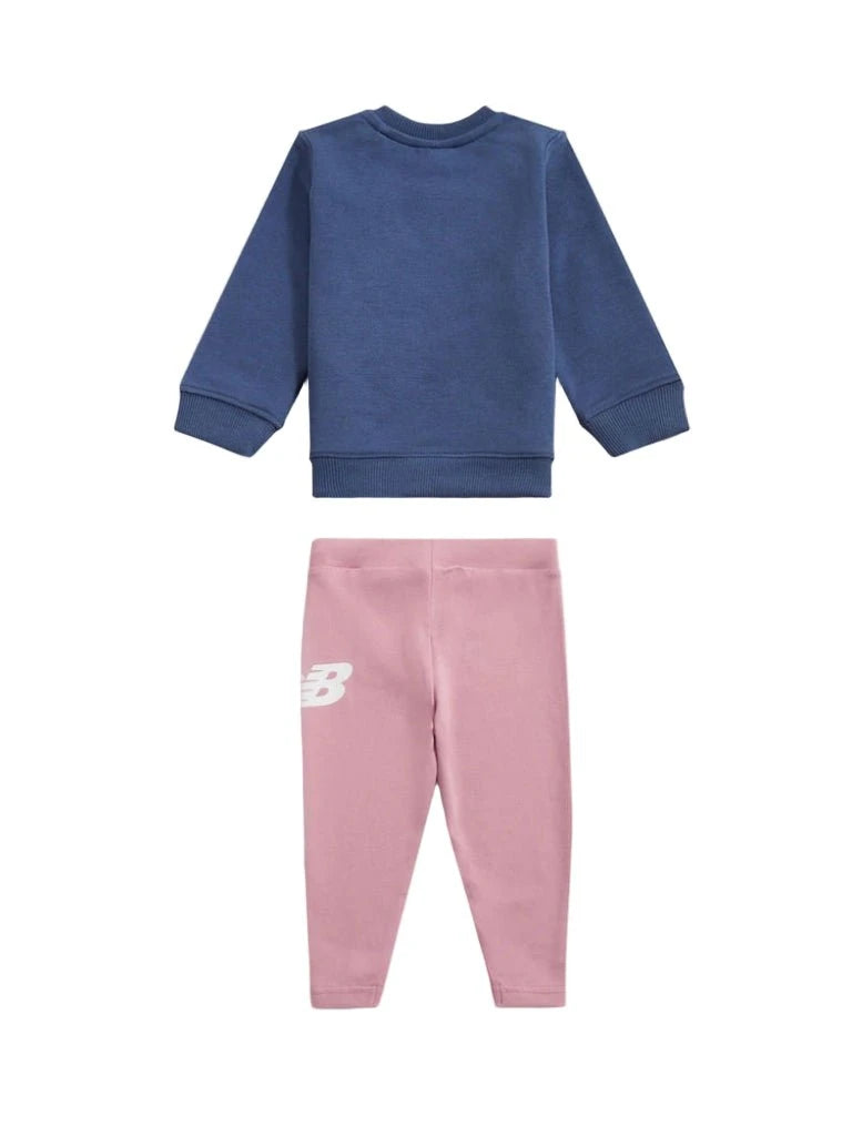 New Balance Sunrise Crest Graphic FT Crew Neck and Leggings Set Infant