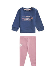 New Balance Sunrise Crest Graphic FT Crew Neck and Leggings Set Infant