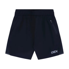 OEX Junior's 3-Piece Co-Ord Set Black shorts with elastic waistband and pockets for active kids.