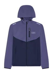 OEX Mens 3 Piece Co Ord Set Midnight/Lilac jacket with hood and zip front design.