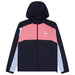 OEX Junior's 3-Piece Co-Ord Set Black featuring a stylish black and coral hooded jacket.