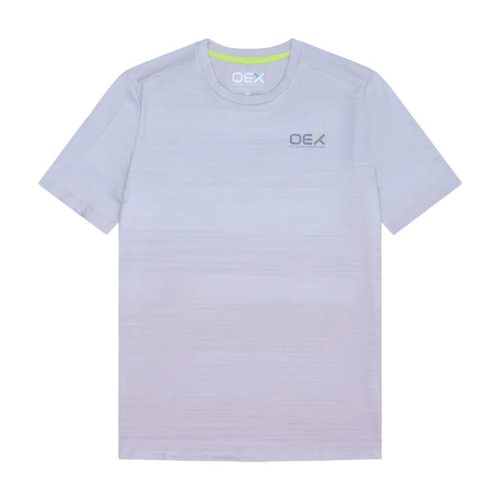 OEX Mens 3 Piece Co Ord Set Black/Taupe T-Shirt featuring a sleek design and breathable fabric.