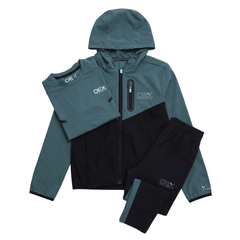 OEX Infant's 3 Piece Co Ord Set Green/Black Jacket, T-Shirt & Pants