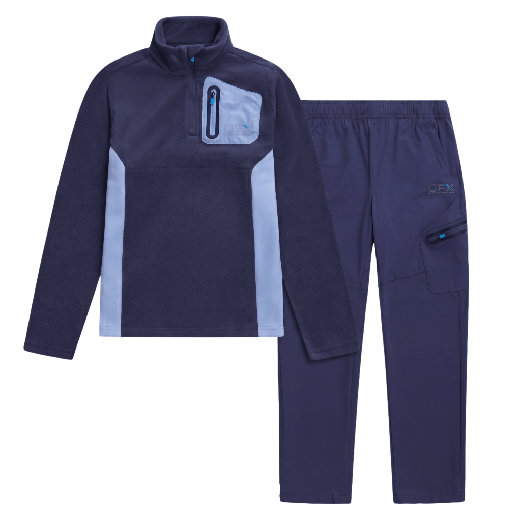 OEX Junior's 2 Piece Co Ord Set Blue Top & Pants