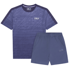 OEX Junior's 2-Piece Co-Ord Set – Dusky Blue   (T-Shirt & Shorts)
