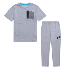 OEX Junior's 2 Piece Co Ord Set Grey T-Shirt & Pants