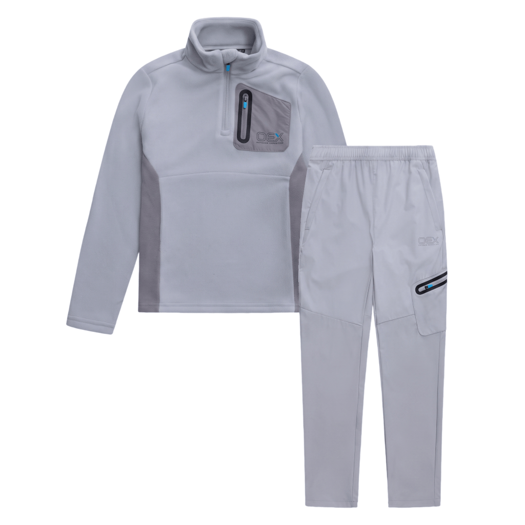 OEX Junior's 2 Piece Co Ord Set Grey Top & Pants