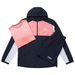 OEX Junior's 3-Piece Co-Ord Set Black with coral jacket, t-shirt, and shorts for active kids.