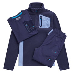 OEX Junior's 3 Piece Co Ord Set Blue Top, T-Shirt & Pants
