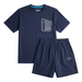 OEX Men's 2-Piece Co-Ord Set – Black   (T-Shirt & Shorts)