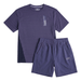 OEX Men's 2-Piece Co-Ord Set – Dusky Blue   (T-Shirt & Shorts)