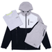 OEX mens 3 piece co ord set featuring black/taupe jacket, t-shirt, and shorts for stylish comfort.