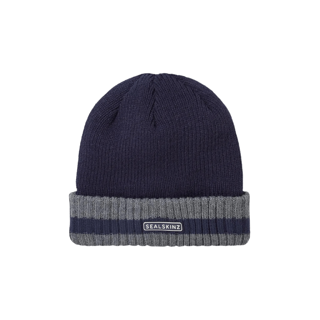 Sealskinz Holkham Waterproof Cold Weather Stripe Roll Cuff Beanie Men