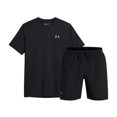 Under Armour Men's 2 Piece Co Ord Set Black/Reflective T-Shirt & Shorts