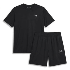 Under Armour Men's 2 Piece Co Ord Set Black/Steel T-Shirt & Short