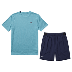 Under Armour Men's 2 Piece Co Ord Set Blue/Navy T-Shirt & Shorts
