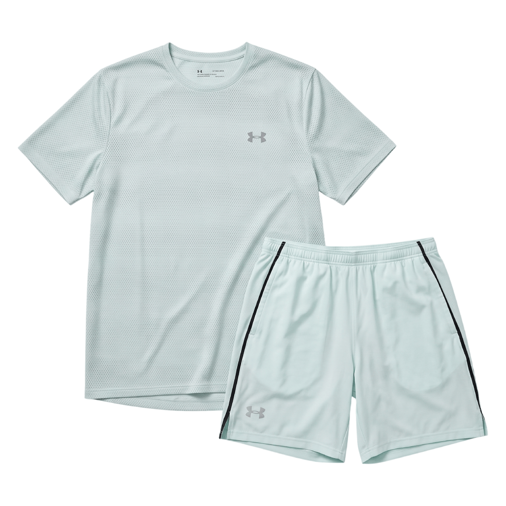 Under Armour Men's 2 Piece Co Ord Set Mint T-Shirt & Shorts