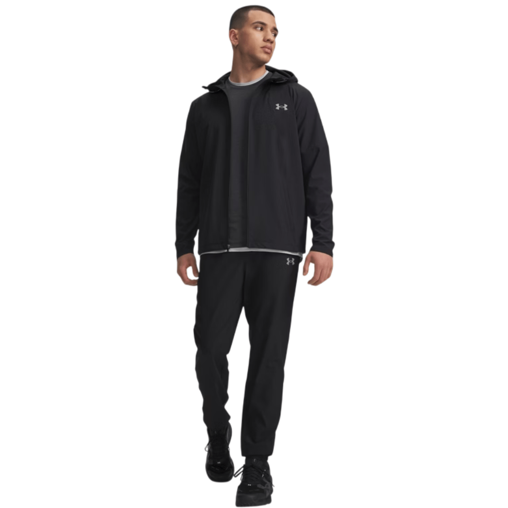 Under Armour Men's 3 Piece Co Ord Set Black/Steel Jacket, T-Shirt & Pant