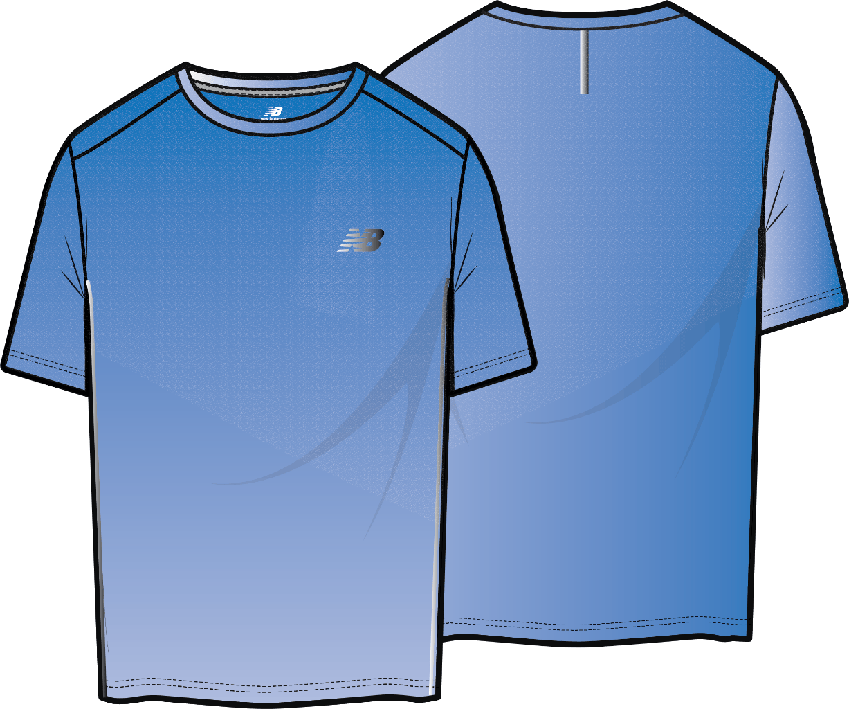 New Balance Ombre Sports T-Shirt Junior T Shirts New Balance