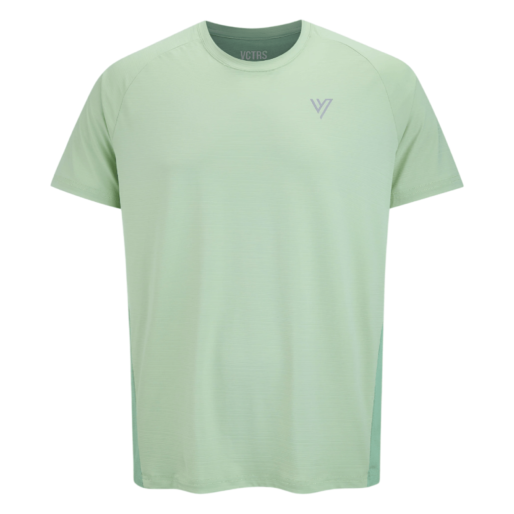 VCTRS Mens 3 Piece Co Ord Set Grey/Mint T-Shirt in mint green, part of a coordinated athletic outfit.