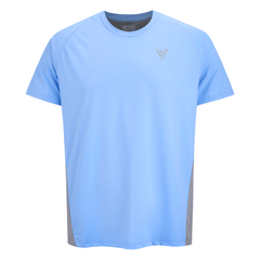 VCTRS Mens 2 Piece Co Ord Set Blue/Grey T-Shirt featuring a blue design with grey accents.