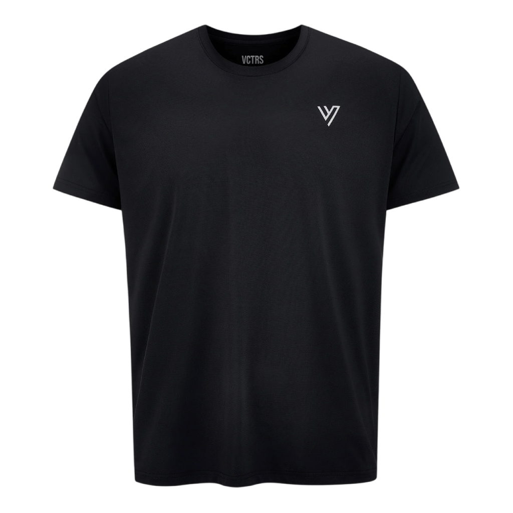 VCTRS Mens 2 Piece Co Ord Set Black T-Shirt featuring a sleek design and comfortable fit.
