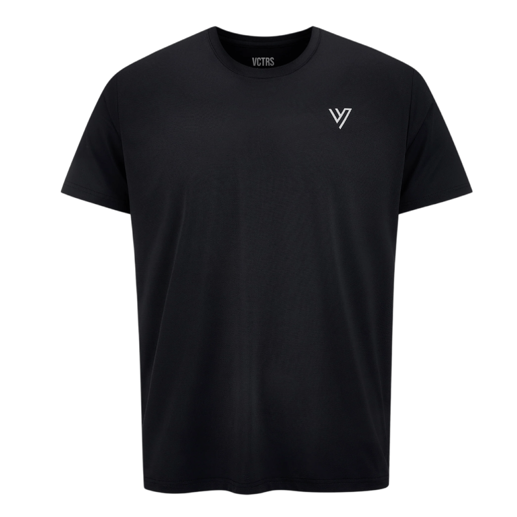VCTRS Mens 2 Piece Co Ord Set Black T-Shirt with a modern fit and sleek design.
