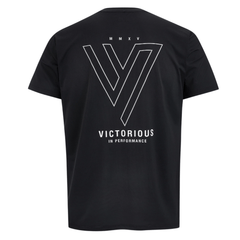 VCTRS Mens 2 Piece Co Ord Set Black T-Shirt featuring a sleek graphic design on the back.