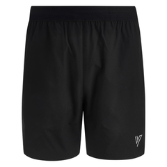 vctrs mens 2 piece co ord set black shorts with elastic waistband and logo detail