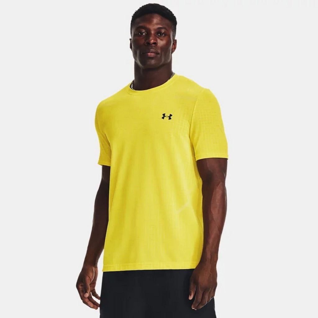 Under Armour Men's Seamless Grid SS Tee - Yellow/Grey – Alive & Dirty
