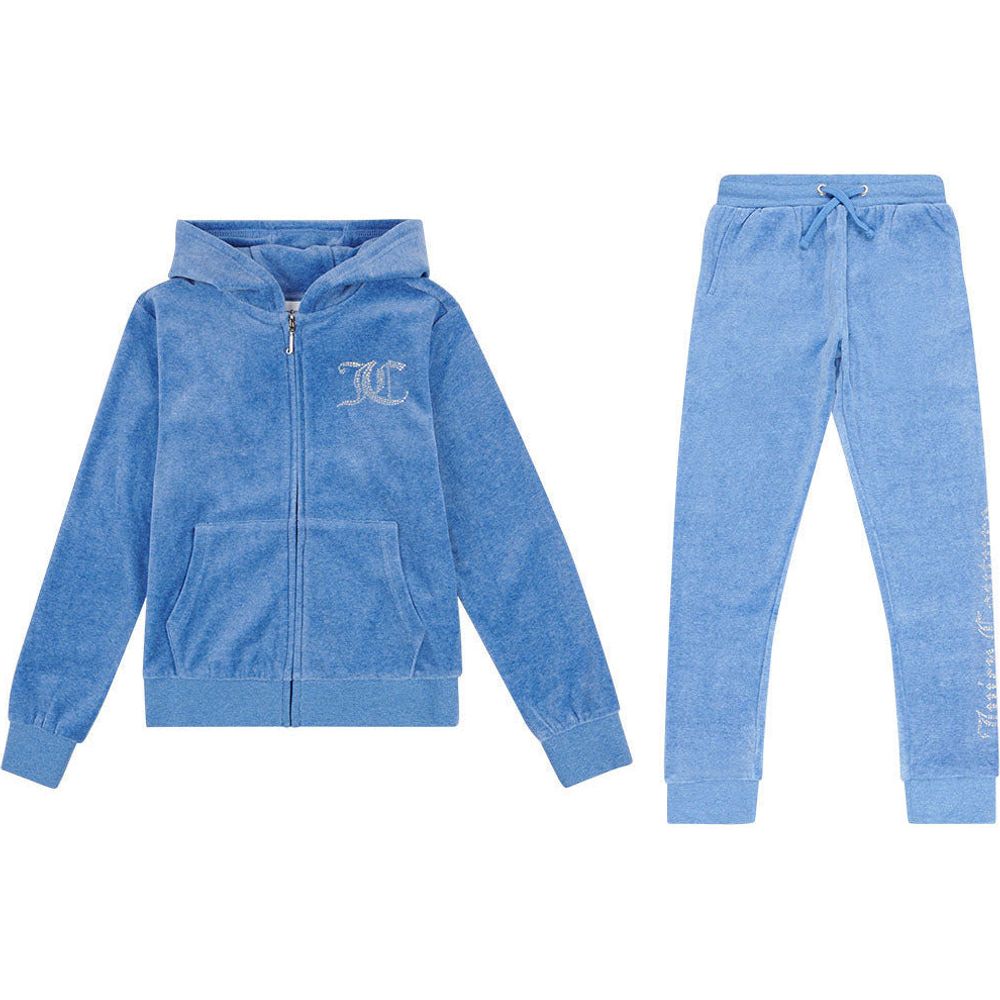 Juicy Couture Diamante Velour CH Tracksuit JuniorAlive & Dirty 